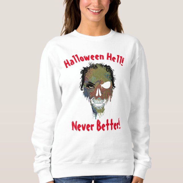 Halloween helvetet, aldrig bättre Dam Ghostface Sk T Shirt (Framsida)