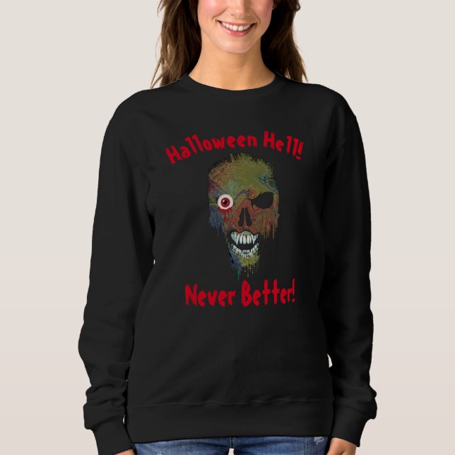 Halloween helvetet, aldrig bättre Ghost Ansikte Sk T Shirt (Framsida)