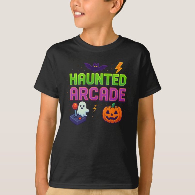 Halloween-hemlig Arcade-kläder, unisex Cute T Shirt (Framsida)