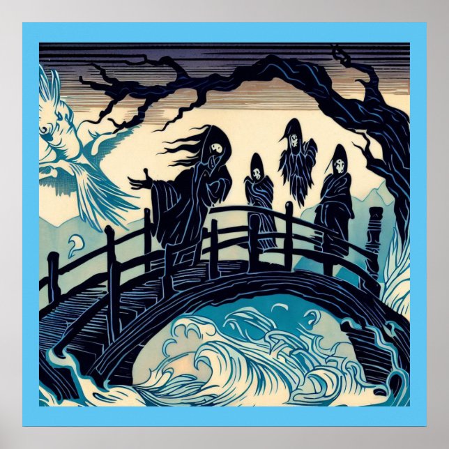 Halloween - Hemlig brygga Woodcut 2 Poster (Framsidan)