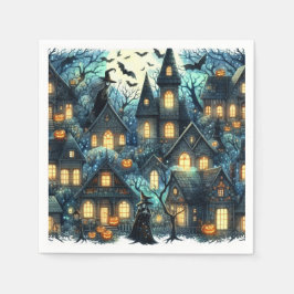 Halloween-hemlig scen pappersservett