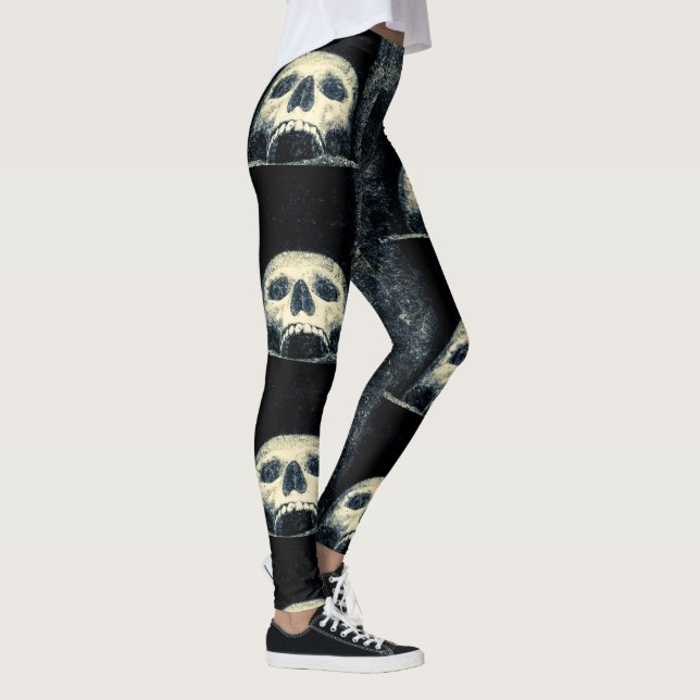 Halloween Hemskt Skull Leggings (Höger)