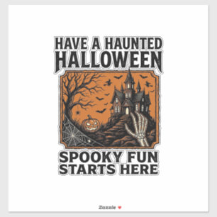 Halloween hemskt t-shirt spöklik vintage fest desi klistermärken