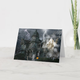 Halloween hemsökt hus kommer ut när du kan kort