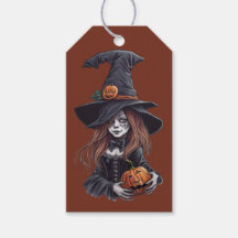 Halloween-Hexe mit Kürbis - 