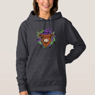 Halloween Highland Ko Witches Hatt Vintage Vektor_ T Shirt