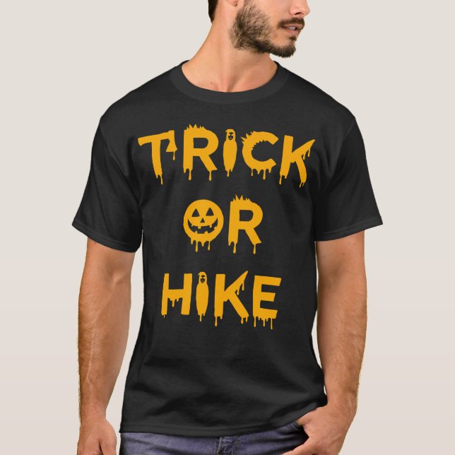 Halloween Hiker Hiking T Shirt (Framsida)