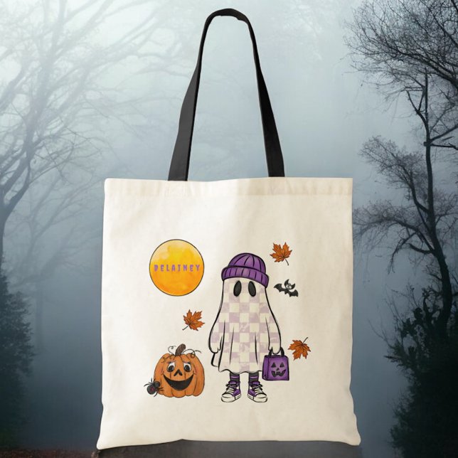 Halloween Hip Ghost Presentpåse Anpassad för Barn Tygkasse (Skapare uppladdad)