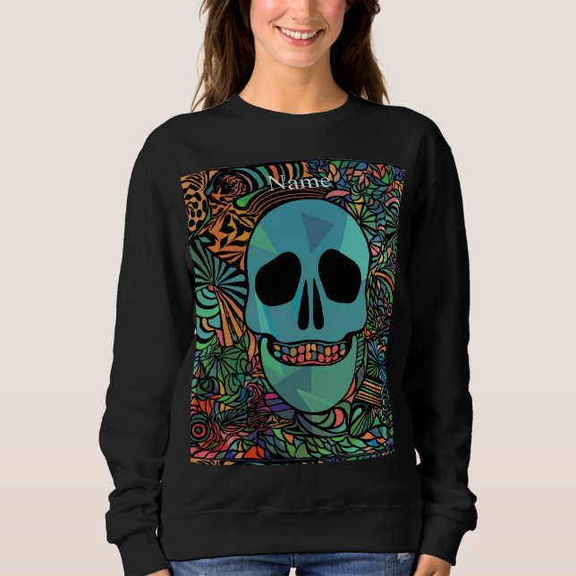 Halloween Hippie Döskalle Thunder_Cove T Shirt (Framsida)