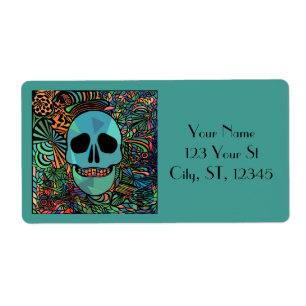 Halloween Hippie Skull Thunder_Cove Fraktsedel