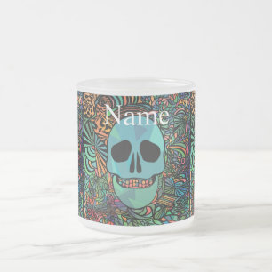 Halloween Hippie Skull Thunder_Cove Frostad Glasmugg