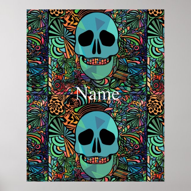 Halloween Hippie Skull Thunder_Cove Poster (Framsidan)