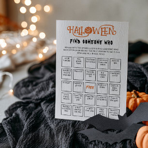 Halloween Hitta NÅgon Som Spel Bingo Spel Kort