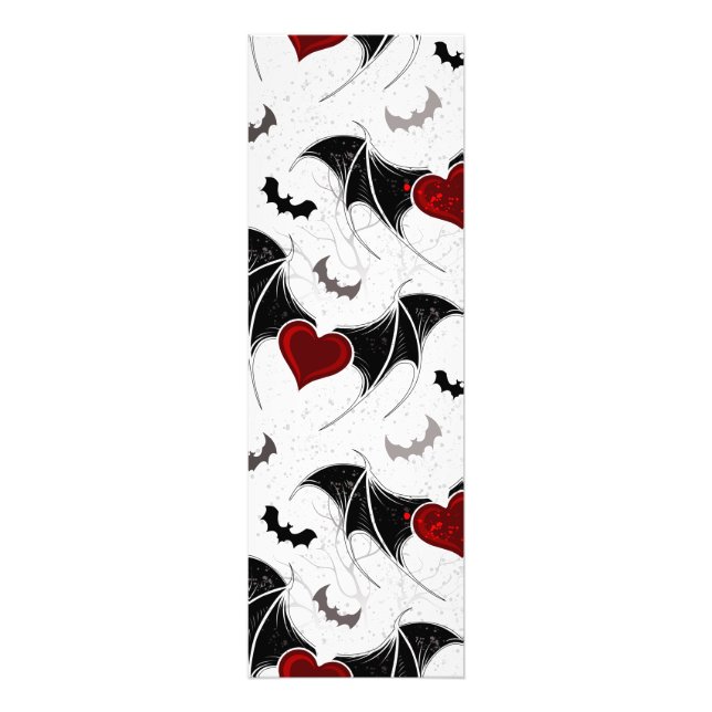 Halloween-hjärta med svart fladdermus vingar fototryck (Framsidan)