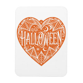 Halloween-hjärta, Orange hjärtform, Högtid Magnet