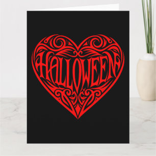 Halloween-hjärta, Rött hjärta, Högtid Kort