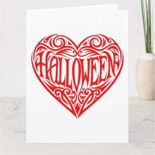 Halloween-hjärta, Rött hjärta, Högtid Kort