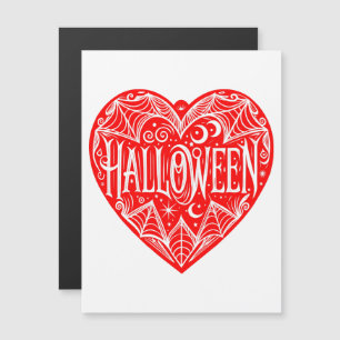 Halloween-hjärta, rött hjärta, högtid magnetisk inbjudningskort