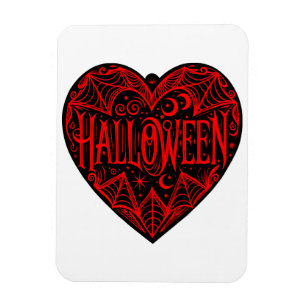 Halloween-hjärta, svart hjärta form, högtid magnet