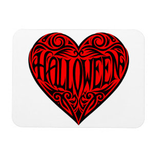 Halloween-hjärta, svart hjärta, högtid magnet