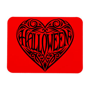Halloween-hjärta, svart hjärta, högtid magnet