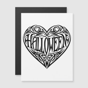 Halloween-hjärta, svart hjärta, högtid magnetisk inbjudningskort