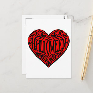 Halloween-hjärta, Svart hjärta, Högtid Vykort