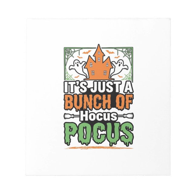 Halloween Hocus Pocus Citat Vektor Design_1 Anteckningsblock (Framsida)
