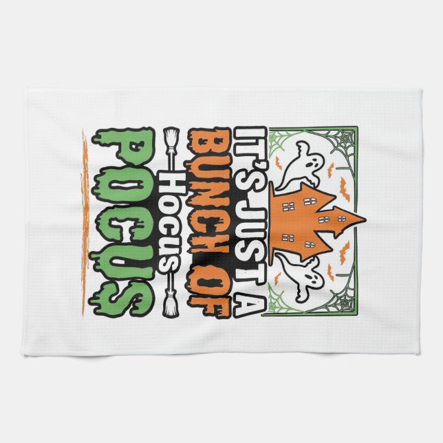 Halloween Hocus Pocus Citat Vektor Design_1 Kökshandduk (Horisontell)