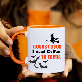 Halloween Hocus Pocus Coffee Focus Funny Mugg