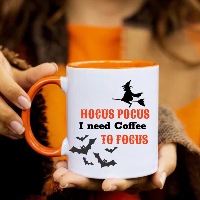 Halloween Hocus Pocus Coffee Focus Funny Mugg (Skapare uppladdad)