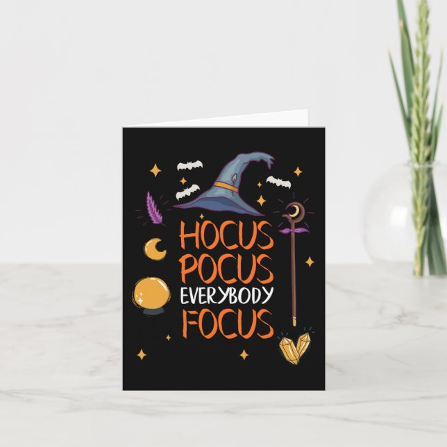 Halloween Hocuss Pocus All Focus Roligt Lacher Kort (Framsida)