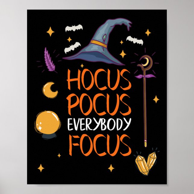 Halloween Hocuss Pocus All Focus Roligt Lacher Poster (Framsidan)