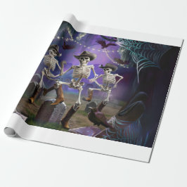 Halloween Hoedown, Dancing Skeletons Horiz Presentpapper