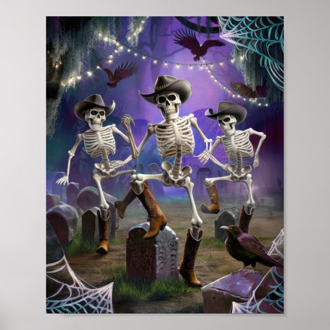 Halloween Hoedown Throwdown, Skeleton Showdown Poster (Framsidan)