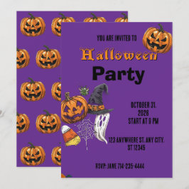 Halloween Högtidlig Inbjudan Halloween Inbjudan