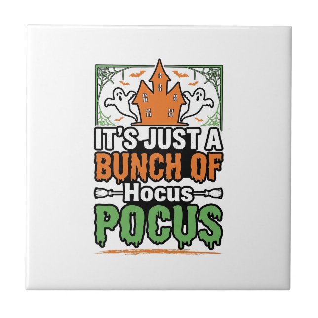 Halloween Hokus Pokus Citat Vektor Design_1 Kakelplatta (Framsidan)