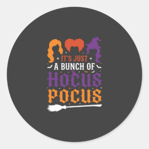 Halloween Hokus Pokus Häxa Typografi Vektor Runt Klistermärke