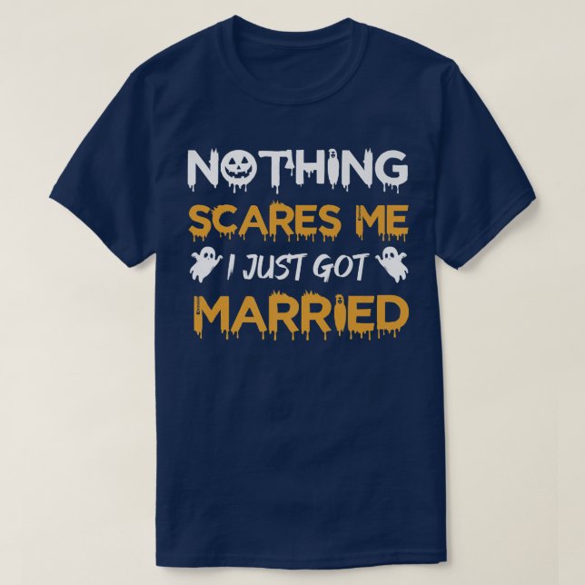 Halloween Honeymoon Par Wedding Jag Har Just Gift T Shirt (Design framsida)