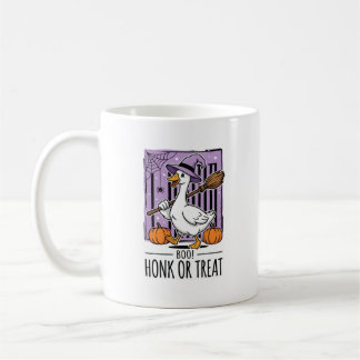 Halloween Honk eller Treat Häxa Gås Kaffemugg