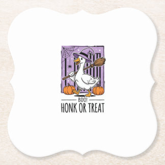 Halloween Honk eller Treat Häxa Gås Underlägg Papper