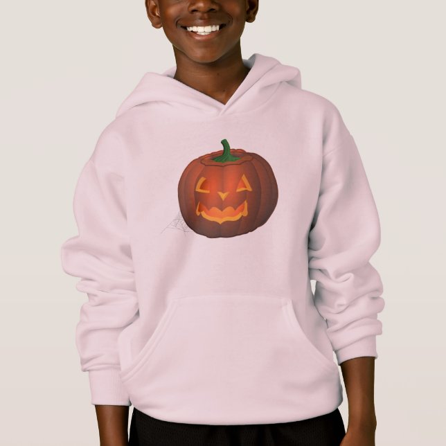 Halloween Hoodie Pumpkin Jack-o-lantern Sweatshirt Tröja (Framsida)