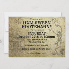 Halloween Hootenanny Vilda western Party-inbjudnin Inbjudningar