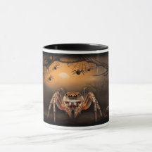 Halloween Hoppande Spindel & Pumpa Mugg