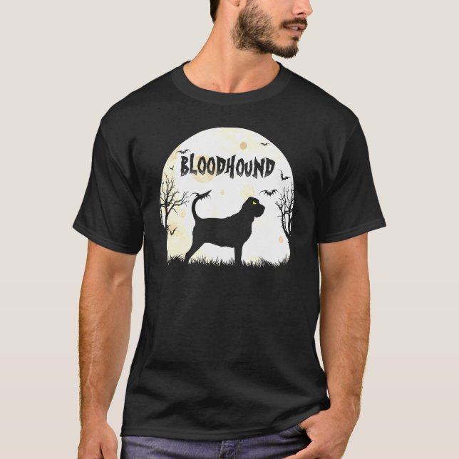 Halloween Horror Bloodhound T Shirt (Framsida)