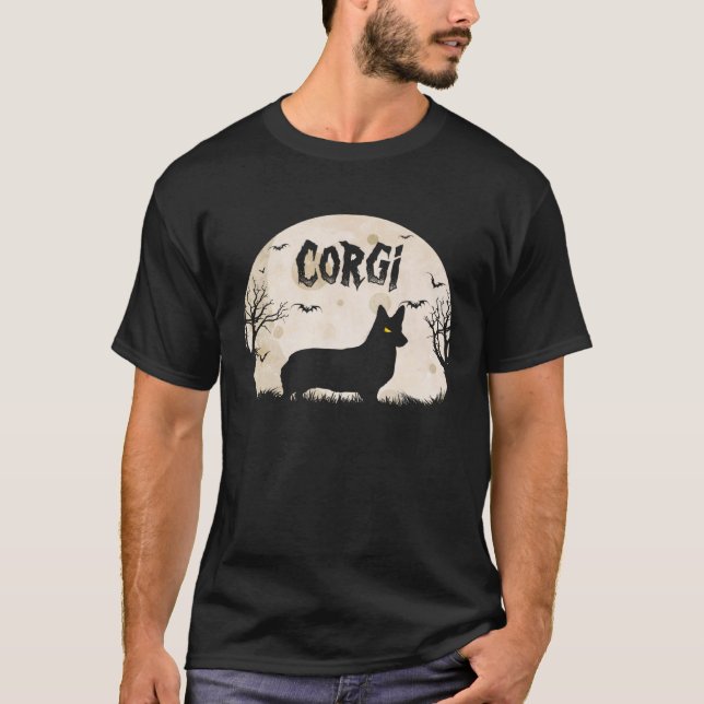 Halloween Horror Corgi T Shirt (Framsida)
