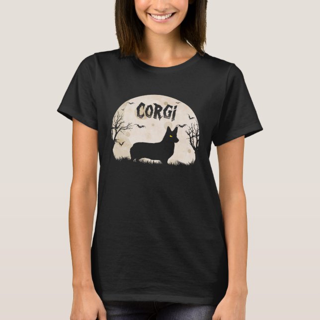 Halloween Horror Corgi T Shirt (Framsida)