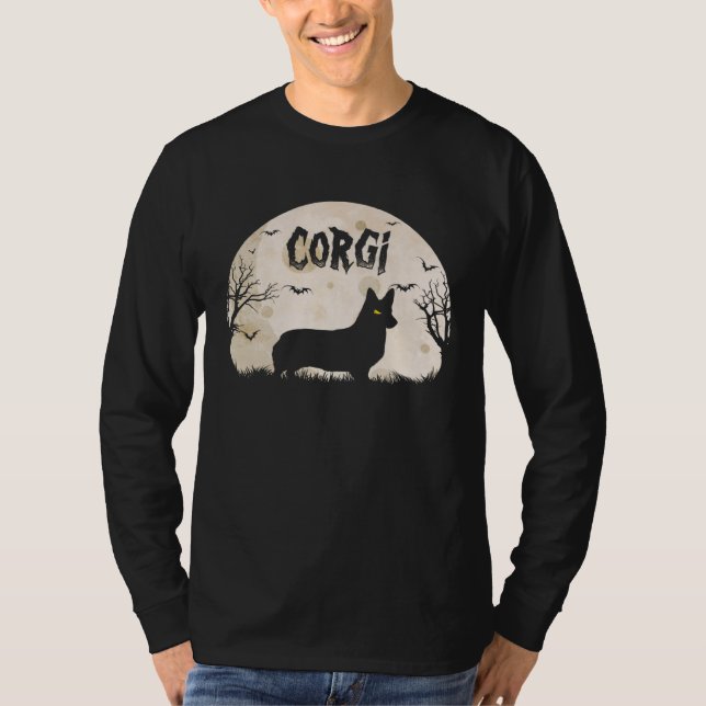 Halloween Horror Corgi T Shirt (Framsida)