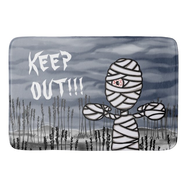 Halloween Horror Creepy Mummy Bath Mat Badrumsmatta (Framsidan)