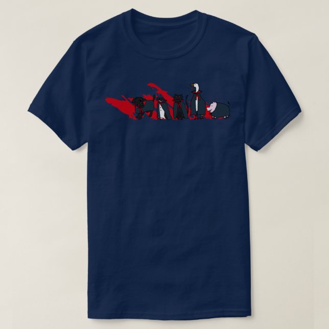 Halloween Horror Cute Vampire Animals T Shirt (Design framsida)